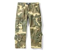 Aeslech Boys' Camo Cargo Work Trousers with 8 Pockets Combat Scout Casual Pants Camo 34 Tag 160-9-10 Years