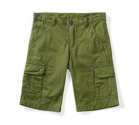 Aeslech Little Big Boys' Casual Cargo Shorts Lightweight Multi Pockets Summer Combat Scout Army Green Tag 140-7-8 Years