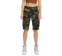 Aeslech Women's Camo Cargo Shorts with 8 Pockets Bermuda Casual Work Outdoor Summer Wear Camo 169 US 16 - UK 18