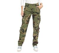 Aeslech Womens Camo Cargo Work Combat Trousers Cotton Casual Tactical Pants Ladies Travel Camo 29 US 14 - UK 16