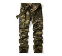Aeslech Womens Camouflage Cargo Work Trousers Ladies Combat Heavy Duty Multi Pockets Casual Pants Camo M US 14 - UK 16