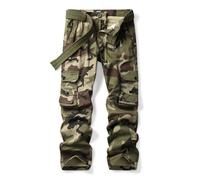 Aeslech Womens Camouflage Cargo Work Trousers Ladies Combat Heavy Duty Multi Pockets Casual Pants Camo 29 US 12 - UK 14