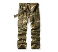 Aeslech Womens Camouflage Cargo Work Trousers Ladies Combat Heavy Duty Multi Pockets Casual Pants Camo 34 US 12 - UK 14