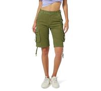 Aeslech Womens Cargo Shorts with Multi Pockets, Stretch Bermuda Summer Casual Hiking Shorts Women Army Green 8