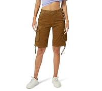 Aeslech Womens Cargo Shorts with Multi Pockets, Stretch Casual Bermuda Hiking Shorts Women Coffee 8