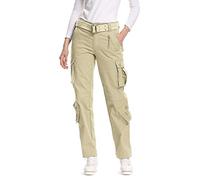 Aeslech Womens Cargo Work Combat Trousers Cotton Casual Tactical Pants Ladies Travel Khaki US 14 - UK 16