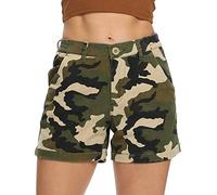 Aeslech Women's Casual Shorts with Pockets Elastic Waist Camo Summer Wear Camo M US 18 - UK20