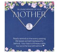Aesnefe Loss of Mother Grief Gift, Sympathy Gift, Mom Remembrance Necklace, Mom Memorial Gifts for Daughter, Bereavement Keepsake Condolence, Mother Passed Away Gifts, M, Stainless Steel, No Gemstone