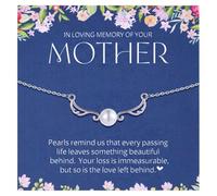 Aesnefe Loss of Mother Grief Gift, Sympathy Gift, Mom Remembrance Necklace, Mom Memorial Gifts for Daughter, Bereavement Keepsake Condolence, Mother Passed Away Gifts, M, Stainless Steel, No Gemstone