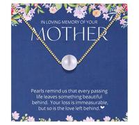 Aesnefe Loss of Mother Grief Gift, Sympathy Gift, Mom Remembrance Necklace, Mom Memorial Gifts for Daughter, Bereavement Keepsake Condolence, Mother Passed Away Gifts, M, Stainless Steel, No Gemstone