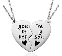 Aesnefe You're My Person Split Heart Necklace Set of 2, Couples Promise, Sorority Sisters Best Friends Friendship Gift, Husband Wife Girlfriend Anniversary Christmas Valentine's Day Gift