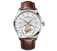 Aesop Genuine Tourbillon Mens Watch Mechanical Watch Luxury Classic Watches for Men Waterproof Wristwatch (Silver-White)…