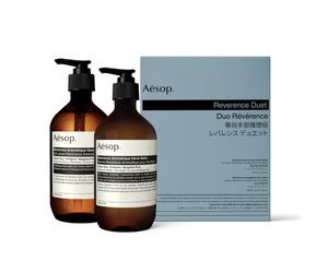 Aesop Kits Reverence Aromatique DUO | Hand Wash + Hand Balm | All Natural Hand Wash & Hand Balm for Dry Cracked Hands | Paraben-Free Cruelt