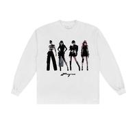 aespa SYNK Parallel LINE World Tour Merch Collection White Portrait Long Sleeve T-Shirt, L/XL