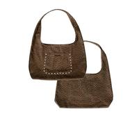 aespa Unisex's Official Merch Dirty Work Relaxed Shoulder Bag, Brown-Karina, M