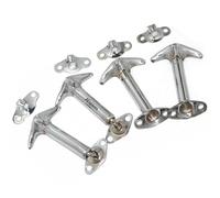 AEspares Bonnet Hood Clip Latch Set of 4 Chrome For Wrangler Willys