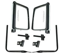 AEspares Compatible With Suzuki Samurai SJ410 SJ413 Side Exterior Rear View Mirror Set Chrome Finish