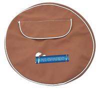 AEspares Compatible With Vespa Tan Color 10" Spare Stepney Wheel Cover With Pocket Handcrafted
