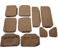 AEspares Complete Canvas Seat Cushion Set Tan Color Compatible With Willys Ford MB GPW