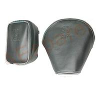 AEspares Fits Royal Enfield Cannon Embossed Classic Front Rear Seat Cover Leatherite