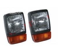 AEspares Front Headlight Headlamp + Indicator Assembly Pair & H4 12v Bulb JCB Dumpers