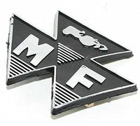AEspares Front Motif Badge Black Massey Ferguson 35 FE35 Tractor 828136M1