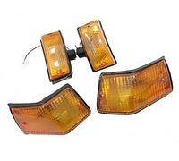 AEspares FRONT & REAR INDICATOR SET OF 4 COMPATIBLE WITH VESPA PX LML STAR STELLA YELLOW LENS
