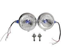 AEspares Head Light Headlamp Set (LH & RH) - 12 V Blue With Bulb Compatible With Ford Tractor