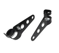 AEspares Headlight Headlamp Brackets Steel Black Pair Compatible With Triumph Norton BSA Bikes