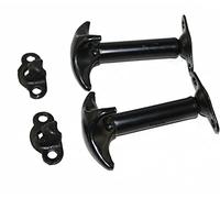 AEspares Hood Bonnet Latch Kit Black 2Unit Suitable For 4x4 Jeeps Wrangler Suitable For d Willys 1970-90