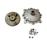 AEspares LAMBRETTA GP FRONT HUB DRUM & BACK PLATE WITH FIXING GENUINE SIL PART. BRAND