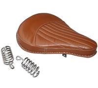 AEspares Pure Leather Front Saddle Solo Seat Brown Compatible With Royal Enfield Classic 350 500