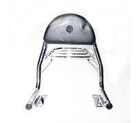 AEspares Rear Luggage Rack & Back Rest Cushion Fits For Royal Enfield Twins Interceptor