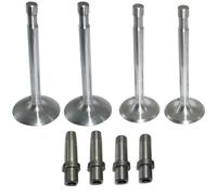AEspares VALVE AND VALVE GUIDE SET Compatible With TRIUMPH PRE-UNIT 6T 1949-1962 IRON HEAD MODELS 70-2903, 70-2904, 70-2899