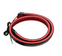 AESRTMJ 120cm 130cm Led Car Spoiler Light Third Brake Universal Carbon Texture Rear Strip Turn Signal Lamp Waterproof 12v(Black Single,120CM)