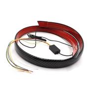 AESRTMJ 120cm 130cm Led Car Spoiler Light Third Brake Universal Carbon Texture Rear Strip Turn Signal Lamp Waterproof 12v(Carbon fiber texture Multifunction,130CM)