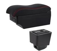 AESRTMJ Arm Boxes For R&enault For Captur 2018 2019 2020 2021 For Kaptur Car Center Console Storage Box Accessory(E2 Red Line)