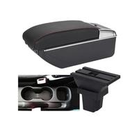 AESRTMJ Car Armrest Box Arm Car Storage Box Accessories For C&hevrolet For Trax For Tracker 2015 2016 2017 2018(B1 Black red 3USB)