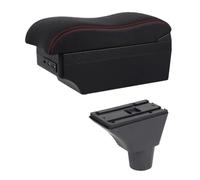 AESRTMJ Car Armrest Box For Citroen For Berlingo Central Store Content With Cup Holder Central Armrest Box(E2 Red Line)