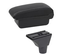 AESRTMJ Car Armrest Box For Citroen For Berlingo Central Store Content With Cup Holder Central Armrest Box(B1 White Line)