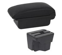 AESRTMJ Car Armrest Box For Kia Rio 3 2011-2016 Interior Box Auto Parts Leather Arm Rest Center Console Storage USB(C1 Black line)