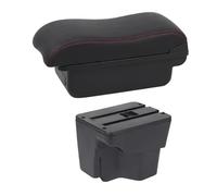 AESRTMJ Car Armrest Box For Kia Rio 3 2011-2016 Interior Box Auto Parts Leather Arm Rest Center Console Storage USB(B2 Red Line)
