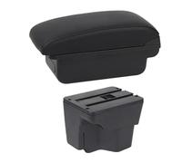 AESRTMJ Car Armrest Box For Kia Rio 3 2011-2016 Interior Box Auto Parts Leather Arm Rest Center Console Storage USB(B1 Black Line)