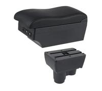 AESRTMJ Car Armrest Box For R&enault For Duster For Dacia For Duster 2019-2023 Armrest Retrofit Parts Storage Box Dual Layer Usb(E2 Black Line)