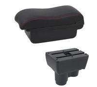 AESRTMJ Car Armrest Box For R&enault For Duster For Dacia For Duster 2019-2023 Armrest Retrofit Parts Storage Box Dual Layer Usb(B2 Red Line)