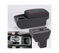 AESRTMJ Car Armrest Box Interior Dedicated Retrofit Auto Storage Box Car Accessories For N&issan For Kicks 2016 2017 2018 2019 2020 2021-2024(B1 Black red 6USB)