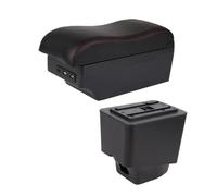 AESRTMJ Car Armrest Car Accessories Storage Box Interior Parts Details USB For R&enault For Captur Armrest Box 2018-2021(B1 Black red 3USB)