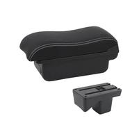 AESRTMJ Car Armrest For Perodua For Axia 2023 2024 2025 Central Armrest Box Interior Console Storage Box(C3 Black white NO USB)
