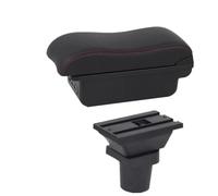 AESRTMJ Car Central Storage Box Car Accessories For Toyota For Yaris For Vitz 5dr Hatchback 1998-2006 2007 2008 2009 2010 2011 Armrest Box(B2 red line 3USB)