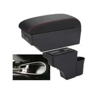AESRTMJ Central Armrest Box For N&issan For NOTE Car Armrest Interior Details Retrofit Parts Storage Box Ashtray(A1 Black red 7USB)